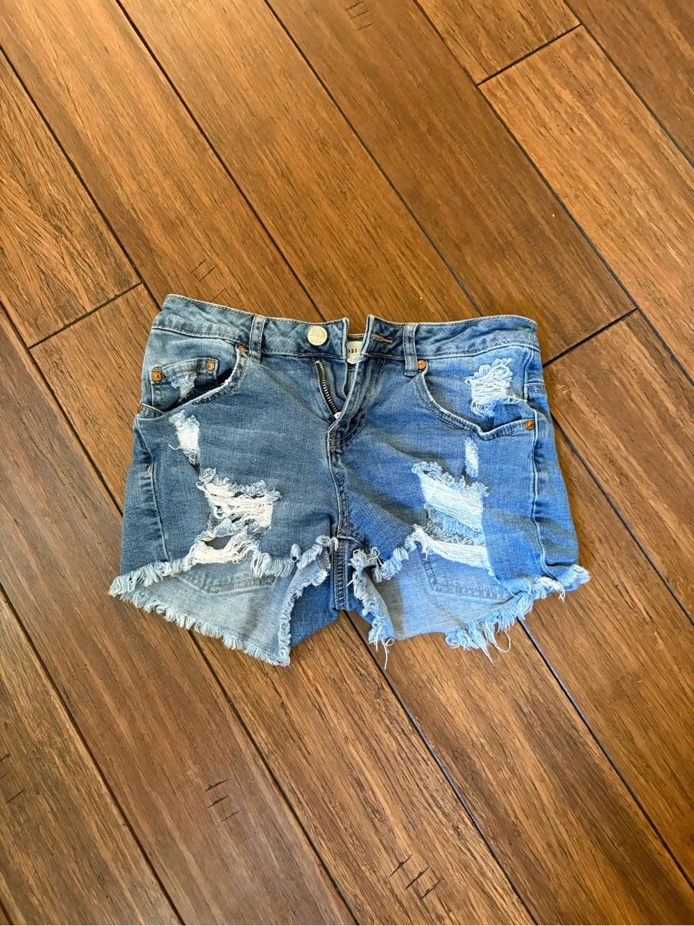 American Eagle Outfitters Distressed Blue Denim Jean Shorts